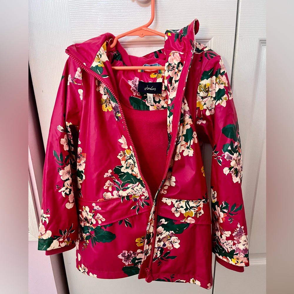 EUC Girls Joules Right as Rain ☔️ Raincoat size 7